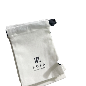 Custom Biodegradable Cotton Drawstring Pouch <b>Bag</b> for Jewellery Packing with <b>Personalised</b> Logo Printing - Product Image 2