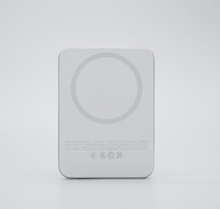 Banque d'alimentation sans fil magnétique ultra-mince originale mi 5000mAh 15W sans fil 22.5W PD Chargeur portable Argent Blanc