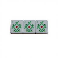 Rak Permainan Portabel Mini 4-Lapisan Akrilik Oranye Berkualitas Tinggi Mewah 160 TravelRacks Pushers Klasik Amerika untuk Mahjong dan Poker