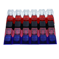 Capuchons de touches de clavier mécanique en PC translucide multicolore mat givré R4R3 d'origine, non gravés et transparents