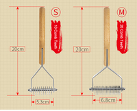 Truelove vente en gros de produits chauds kit d'outils de toilettage pour animaux de compagnie pour chiens chats peigne de toilettage en bambou doux et écologique