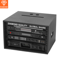 Système audio DIAMOND AUDIO 4-en-1 en bois massif avec peinture effet goutte de pluie, amplificateur de puissance 1000W pour audio professionnel