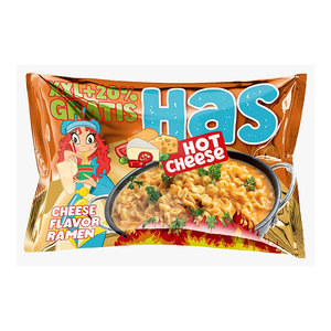 Fideos Instantáneos Fritos HAS, Harina de Trigo, Sabor a Queso Picante, Bloque Individual de 120 g, Tiempo de Cocción de 5 Minutos, Vida Útil de 12 Meses, 18 % de Grasa, DEM - Product Image 1