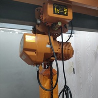 Élévateur de chantier de 1 tonne, 6 m, machine de construction, élévateur électrique à chaîne avec chariot motorisé