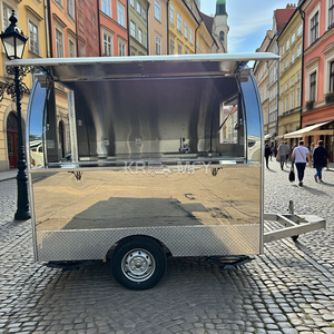 Fast Stainless Steel Kiosk Restaurant <b>Caravan</b> Beverage Cart Coffee Van Mobile Food Trailer Ice Cream Vending Carts - Product Image 2