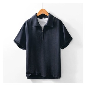 Camiseta Polo Personalizada para Hombre, Tejido de Punto Grueso de 800G, Manga Corta, Cuello Camisero, Marca Privada, OEM ODM - Product Image 1