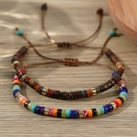 Vente en gros de bracelets en perles de pierres semi-précieuses multicolores à la mode bijoux pour femmes