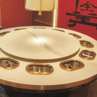 Tables de restaurant VIP circulaires sur mesure pour fondue, pour 6 à 8 personnes, prix abordables, tables de barbecue pour fondue