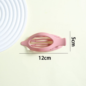 Venta al por mayor de pinzas de pelo francés de color sólido esmerilado Durable antideslizante de plástico pico de pato y pinza de tiburón para las mujeres - Product Image 4