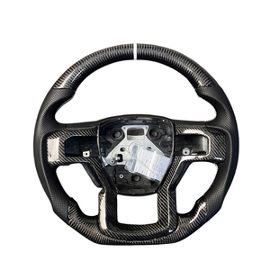 Vente directe d'usine avec volant en fibre de carbone noire de haute qualité pour Ford Raptor F150 2015-2022 Pièces de volant personnalisables - Product Image 1
