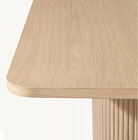 Table à manger rectangulaire solide RH Byron, design géométrique postmoderne, fabrication artisanale, mobilier écologique pour 8 personnes