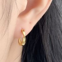 Boucles d'oreilles en or pour femmes Dan Jewelry avec base en argent sterling 925, style Huggie Hoop, pour un usage quotidien