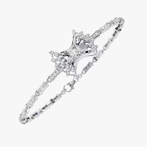 Bracelet de tennis en diamant de laboratoire pour femmes Bracelet Moissanite tendance coupe ronde pour copines vêtements quotidiens - Product Image 1