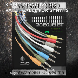 Câble de raccordement tressé en nylon mono de 3.5mm avec blindage en feuille Câbles de raccordement Eurorack pour synthétiseurs modulaires - Product Image 3