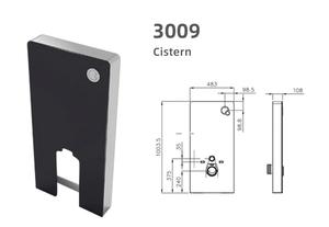 Tanque de Descarga para Inodoro de Vidrio Negro, Tanque de Agua para Inodoro Montado en el Suelo - Product Image 3
