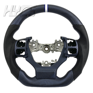 車内アップグレード カーボンファイバーレザー カスタムステアリングホイール レクサス IS250 IS300 IS350 NX RC NX RC GX GS ES対応 - Product Image 1