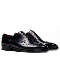 Hochwertige Echtleder-Außensohle Schnürschuhe Business Formelle Herrenschuhe mit Brogue-Muster Komplett aus Rindsleder