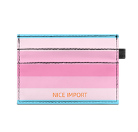 Transmasculine Rainbow Slim Doppelseitig bedruckter Kartenhalter Kreditkartenhalter aus PU-Leder für Männer und Frauen