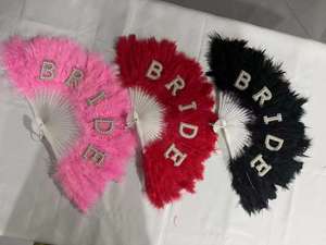 Ventaglio di <span class=keywords><strong>piume</strong></span> bianco per la <span class=keywords><strong>sposa</strong></span>, per addio al nubilato, weekend di addio al nubilato, giro turistico tra ragazze, matrimonio, fidanzamento, decorazione per la doccia nuziale, regalo - Product Image 3