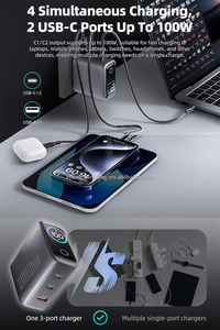 <span class=keywords><strong>Cargador</strong></span> de Portátil HYTO de 140 W y 100 W con USB C, 3 Puertos, Carga Rápida <span class=keywords><strong>para</strong></span> Múltiples Dispositivos, Adaptador de Corriente GaN Avanzado, Controles Táctiles Intuitivos - Product Image 4