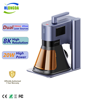 LaserPecker LP5 20W Machine de gravure laser double 8K 10000 mm/s Vitesse de gravure élevée Gravure profonde et découpe pour tous les matériaux