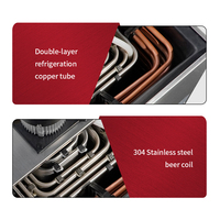 Machine à refroidir la bière électrique/à glace 6 serpentin en acier inoxydable, 120L/H, qualité alimentaire 3-5, idéale pour bars/pubs - Meilleure vente