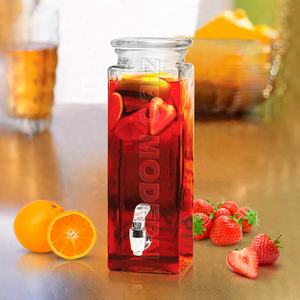 2.3L 80 oz طويل القامة جرة زجاجية شرب موزع حنفية و غطاء زجاجي - Product Image 3