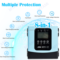 Controlador de Carga Solar MPPT MYAMI 30A, Corriente de Carga Automática 12V/24V/36V/48V, Cargador Solar MPPT de Alta Eficiencia para Uso Doméstico/Agrícola