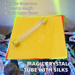 Accessoire d'illusion scénique pour tours de magie : Tube de cristal pour la manipulation de la soie, accessoire de magie en tube PVC, accessoires de magie en soie plastique nouée pour magiciens - Product Image 2