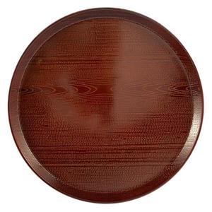 Round Wood Grain Serving <b>Tray</b> Brown Japanese Style Dessert <b>Tea</b> Sushi <b>Tray</b> Hotel Coffee Drink Use - Product Image 5