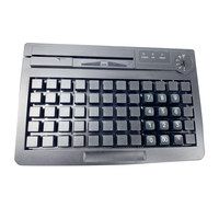 Teclado POS Programable KB-60 con Lector de Tarjetas MSR, Resistente al Agua y al Polvo, USB 2.0, Teclas Multicapa para Caja Registradora