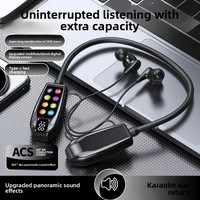 Headset Nirkabel Leher dengan Chipset JL, Peredam Kebisingan ENC, Tahan Air IPX4 V5.4, Waktu Putar 20 Jam, Kontrol Tombol