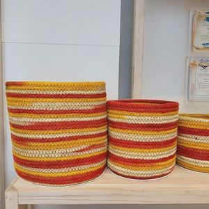 Vente directe d'usine jardinière en corde de jute en coton de qualité supérieure pour la décoration intérieure jardinières d'intérieur de fête exportation de haute qualité à bas prix - Product Image 2