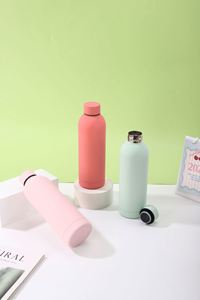 American Style Custom Logo Rubber Painting Vacuum <b>Thermos</b> <b>Bottle</b> Small Mouth Sports Water <b>Bottle</b> With Strap - Product Image 2