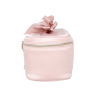 Sac à cosmétiques personnalisé avec nœud papillon lisse porte-pinceau de maquillage sac à main pour fille et dame rose