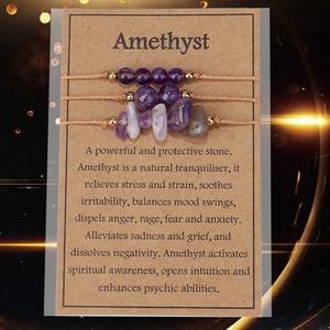 Ensemble de bracelets en <span class=keywords><strong>pierre</strong></span> Nouveau bracelet de perles en cristal jaune avec améthyste - Product Image 4