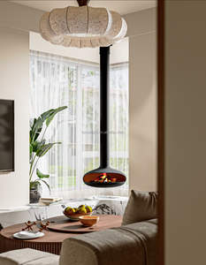 Cheminée suspendue à bois <span class=keywords><strong>pour</strong></span> intérieur, poêle à bois suspendu au plafond, en promotion - Product Image 2