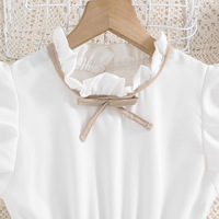 Summer New Style European American Girls Dresses Flying Sleeve Color Matching Pleated Princess Skirt Vêtements pour enfants et adolescents