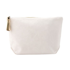 Quảng cáo tùy chỉnh in logo có thể giặt dây kéo trang điểm Pouch bông vải tái sử dụng làm cho lên Túi mỹ phẩm với logo cá nhân - Product Image 6