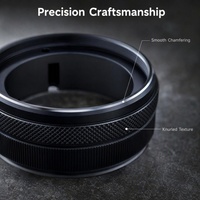 Anneau adaptateur de montage de caméra en métal noir usiné CNC de précision sur mesure, finition noire, composants de produits électroniques numériques