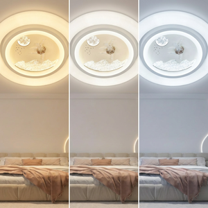 Sofistike Yuvarlak Avize, Daireler İçin 3 Renk Değiştirilebilir Armatür, Kolay Kurulum, Çok Aranan İç Mekan Lambası - Product Image 3