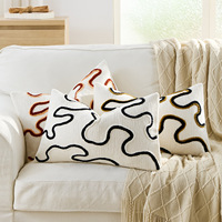 Coussin rectangulaire transfrontalier en chenille bouclée couleur unie, toucher haut de gamme, modèle hôtelier, style moderne et minimaliste