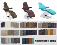 Lit de beauté électrique de luxe à 3 moteurs, table de massage faciale pour salon de spa, avec inclinaison réglable pour salon de beauté et tatouage