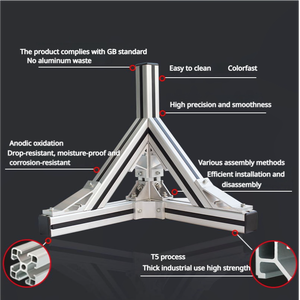 Profilé en aluminium à fente en T 4040 standard chinois, extrusion économique anodisée 6063 T5 pour couvercles d'équipement, cadres et tables de travail - Product Image 2