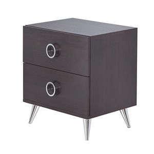 Mesa decorativa rectangular de 2 cajones DB Espresso para muebles de sala de estar - Product Image 1