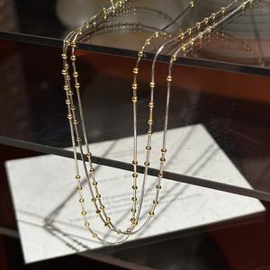 Collar con Colgante Giratorio de Ocho Tesoros y Brújula, Plata de Ley S925, Estilo Chino Nuevo, Cuentas Finas, Nicho de Lujo, Alta Gama - Product Image 1