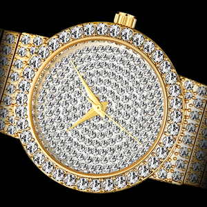 Reloj <span class=keywords><strong>de</strong></span> Pulsera Blues <span class=keywords><strong>de</strong></span> Oro <span class=keywords><strong>de</strong></span> 18k con Diamantes, Diseño Redondo, Delgado y Lujoso, para Raperos <span class=keywords><strong>de</strong></span> Hip Hop - Product Image 6