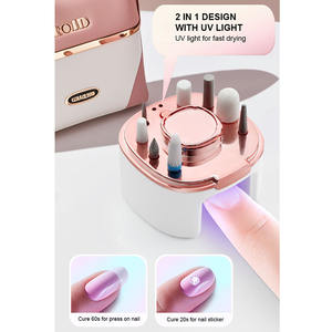 2 In 1 Draagbare Draadloze Elektrische Nagelboormachine Set Manicure Bit Pen Tool Met UV-Nagellamp Voor Gebruik In De Salon - Product Image 5