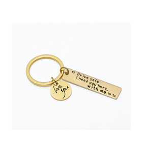 Guida in acciaio inossidabile sicuro ho bisogno di te qui con <span class=keywords><strong>me</strong></span> ti amo portachiavi portachiavi per regalo fidanzato - Product Image 5