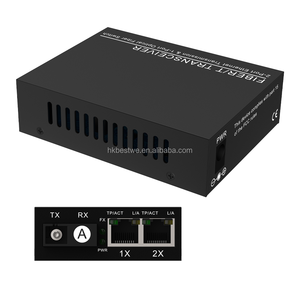 ตัวแปลงสัญญาณไฟเบอร์ออปติกแบบ Single-Mode SC Dual RJ45 ความเร็ว 100Mbps ยอดนิยม - Product Image 1